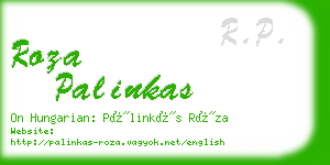 roza palinkas business card